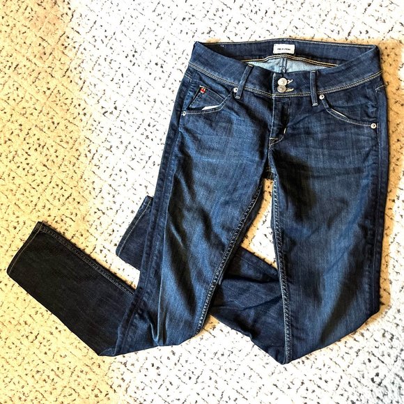 HUDSON USA Skinny Jeans Women Navy 88% Cotton  size 26 - Picture 1 of 11